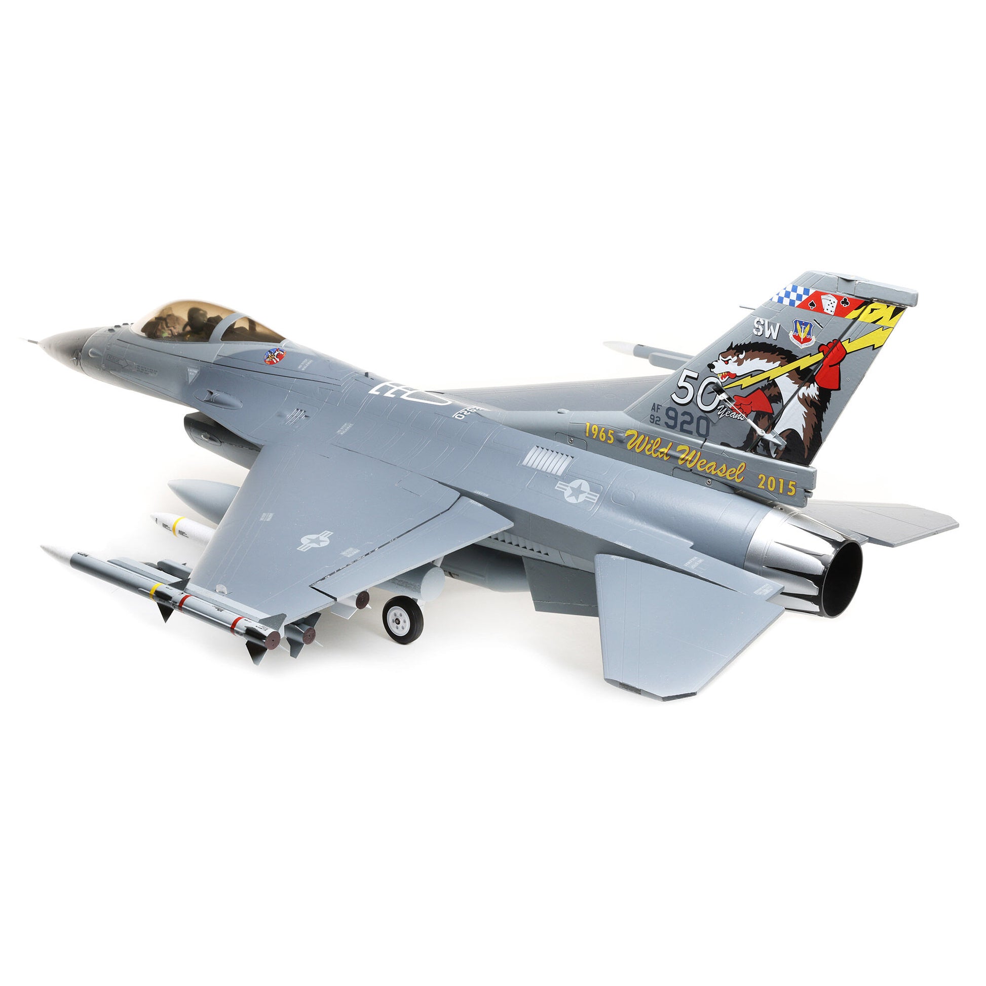 E-flite F-16 Falcon 80mm EDF Jet Smart BNF Basic with SAFE Select, 1000mm EFL87850