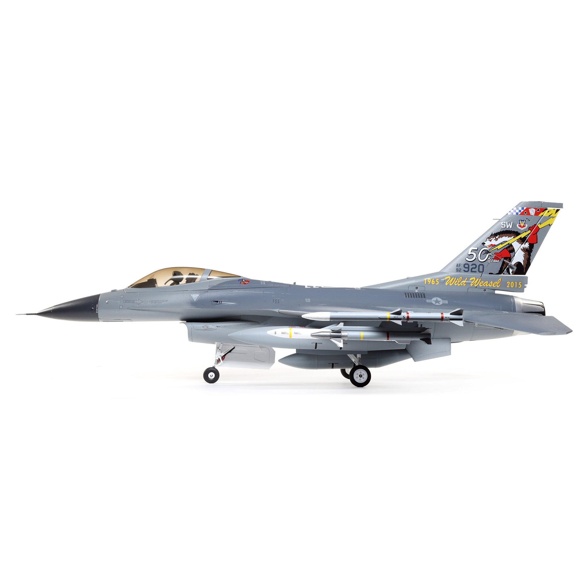 E-flite F-16 Falcon 80mm EDF Jet Smart BNF Basic with SAFE Select, 1000mm EFL87850
