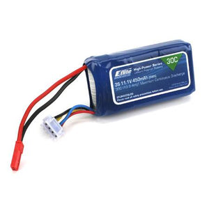 E-flite 450mAh 3S 11.1V 30C LiPo, 18AWG JST EFLB4503SJ30