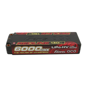 Gens Ace 7.6V 6000mAh 2S 130C HV Lipo: 5.0mm BULLET GEA60002S13L5