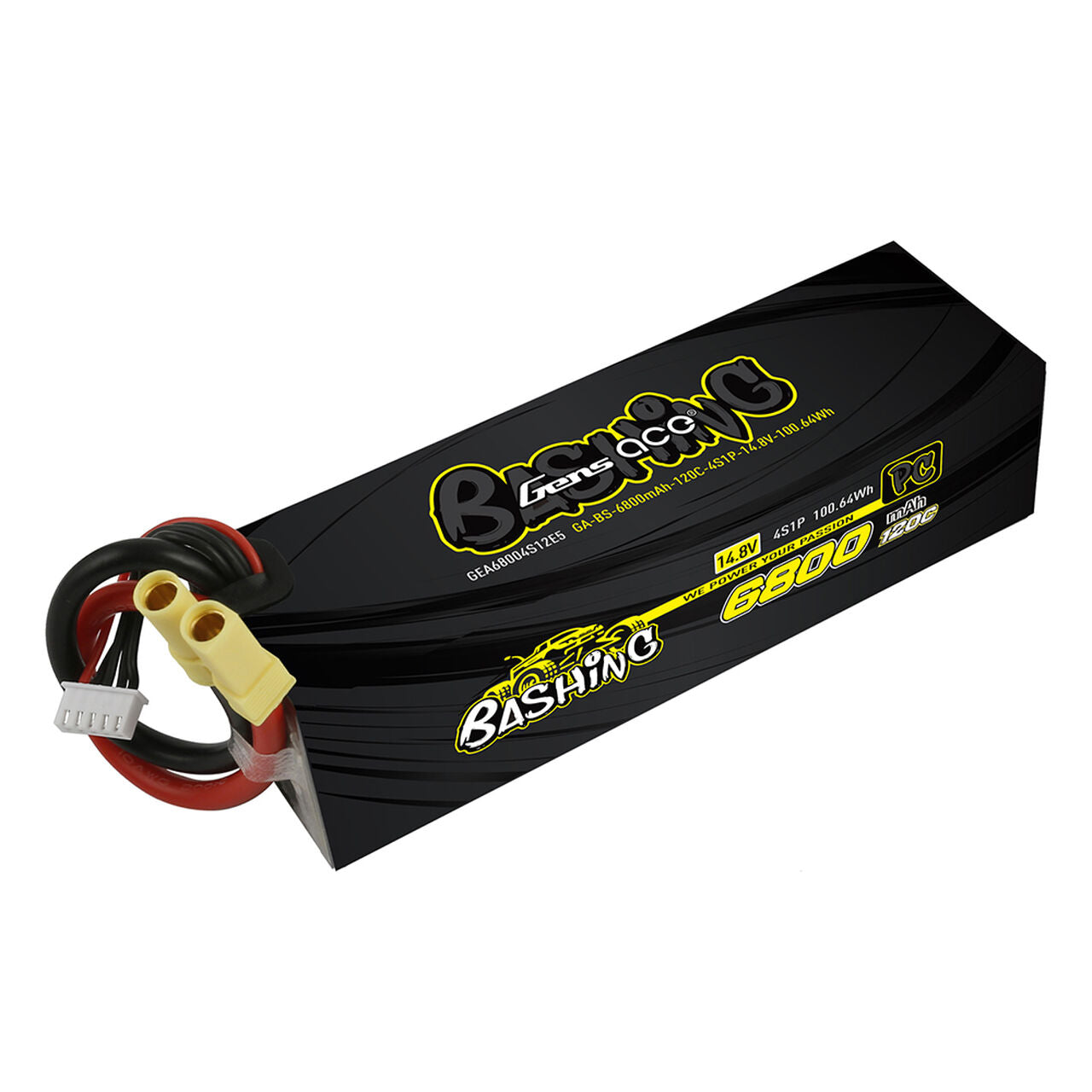 Gens Ace 14.8V 6800mAh 4S 120C LiPo Battery: EC5 GEA68004S12E5