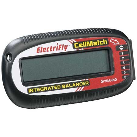 Great Planes Manufacturing GPMM3210 ElectriFly CellMatch 2S-6S Balancing Meter
