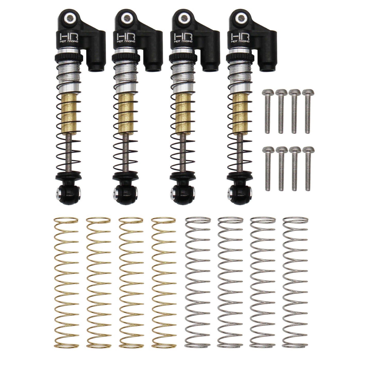 Hot Racing Aluminum Threaded Tele Shock: SCX24 HRASXTF485TR04