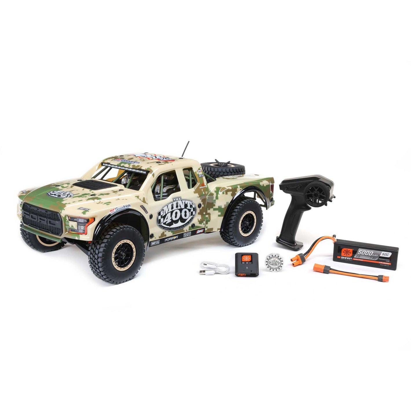 Losi 1/10 Mint 400 Ford Raptor Baja Rey Limited Edition 4WD RTR, Tan LOS03048T1