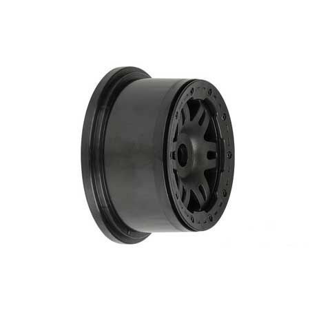 R Split Six Black/Black Bead-Loc Wheels : Baja 5T