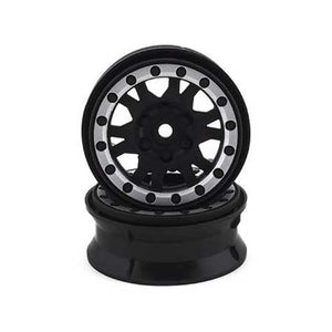 1/10 Impulse Front/Rear 1.9" 12mm Crawling Wheels (2) Black/Silver