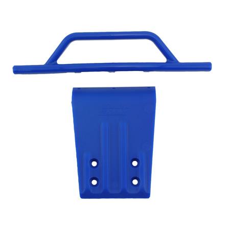 RPM R/C Products RPM80955 BLUE FRONT BUMPER & SKID PLATE FOR SLASH