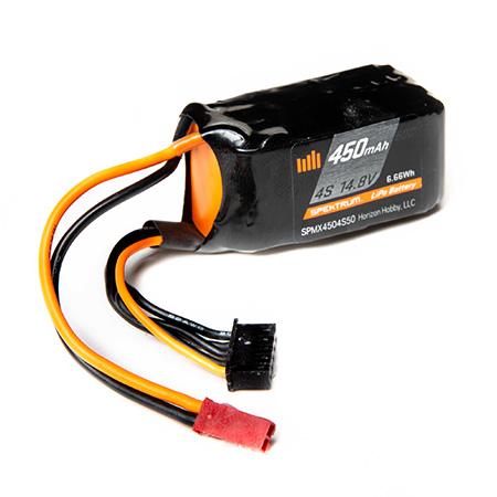 450mAh 4S 14.8V 50C LiPo Battery; JST