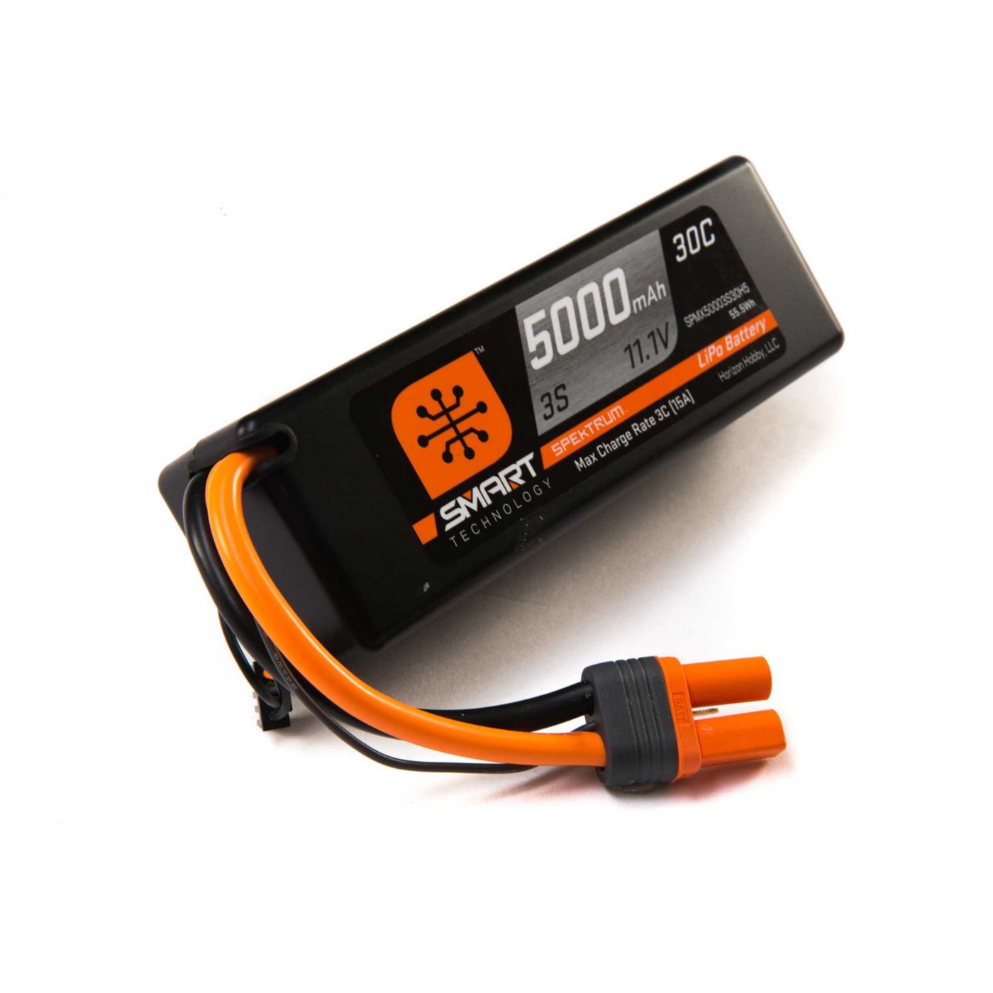 Spektrum 5000mAh 3S 11.1V Smart LiPo 30C Hardcase; IC5 SPMX50003S30H5