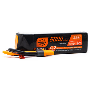 Spektrum 22.2V 5000mAh 6S 100C Smart G2 LiPo Battery: IC5 SPMX56S100