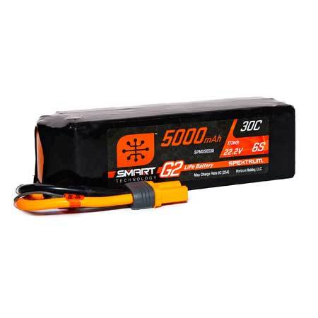 Spektrum  5000mAh 6S 22.2V Smart G2 LiPo 30C; IC5 SPMX56S30