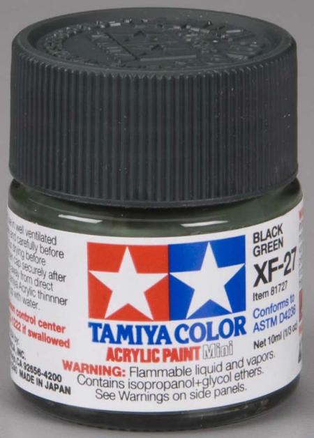 Tamiya TAM81727 Acrylic Mini XF-27 Black Green Paint