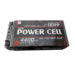 Tekin 7.6V 4400mAh 2S 120C Shorty HV-LiPo Battery: 5mm High Power Bullet TEKTT1612