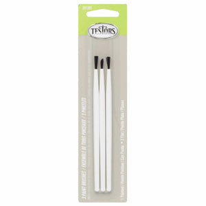 Testors 3 Piece Economy Assorted Brush Set TES281201