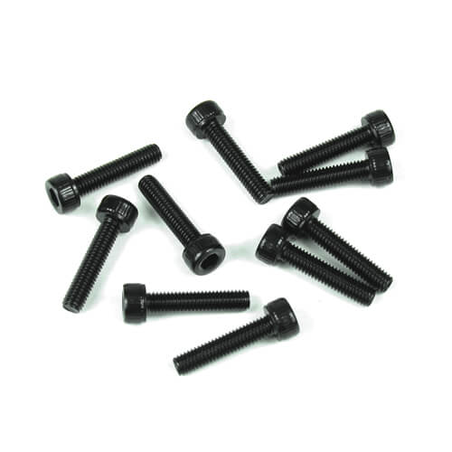 M3x10mm Cap Head Screws (black, 10pcs)