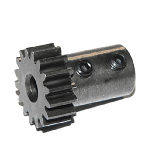 Long Shank Pinion (hard steel, Mod 1, 5mm bore, 12t)