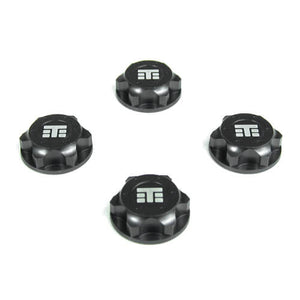 Tekno Wheel Nuts (T Logo, 17mm, serrated, gun metal anodized, M12x1.0, 4pcs) TKR5116B