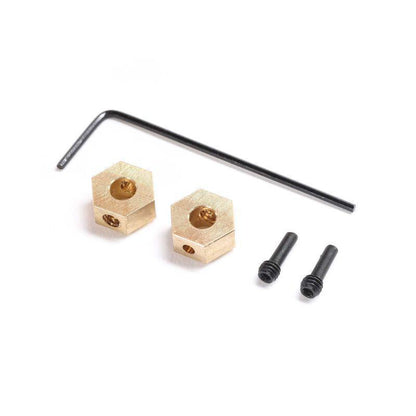 Axial Hex Hub, Brass (2): SCX24, AX24 AXI302002