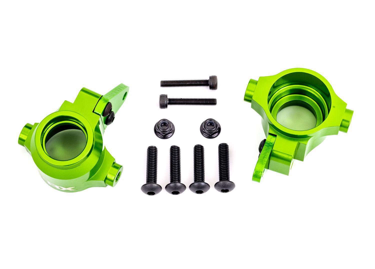 Traxxas STEERING BLOCKS ALUM GREEN L/R 9635G