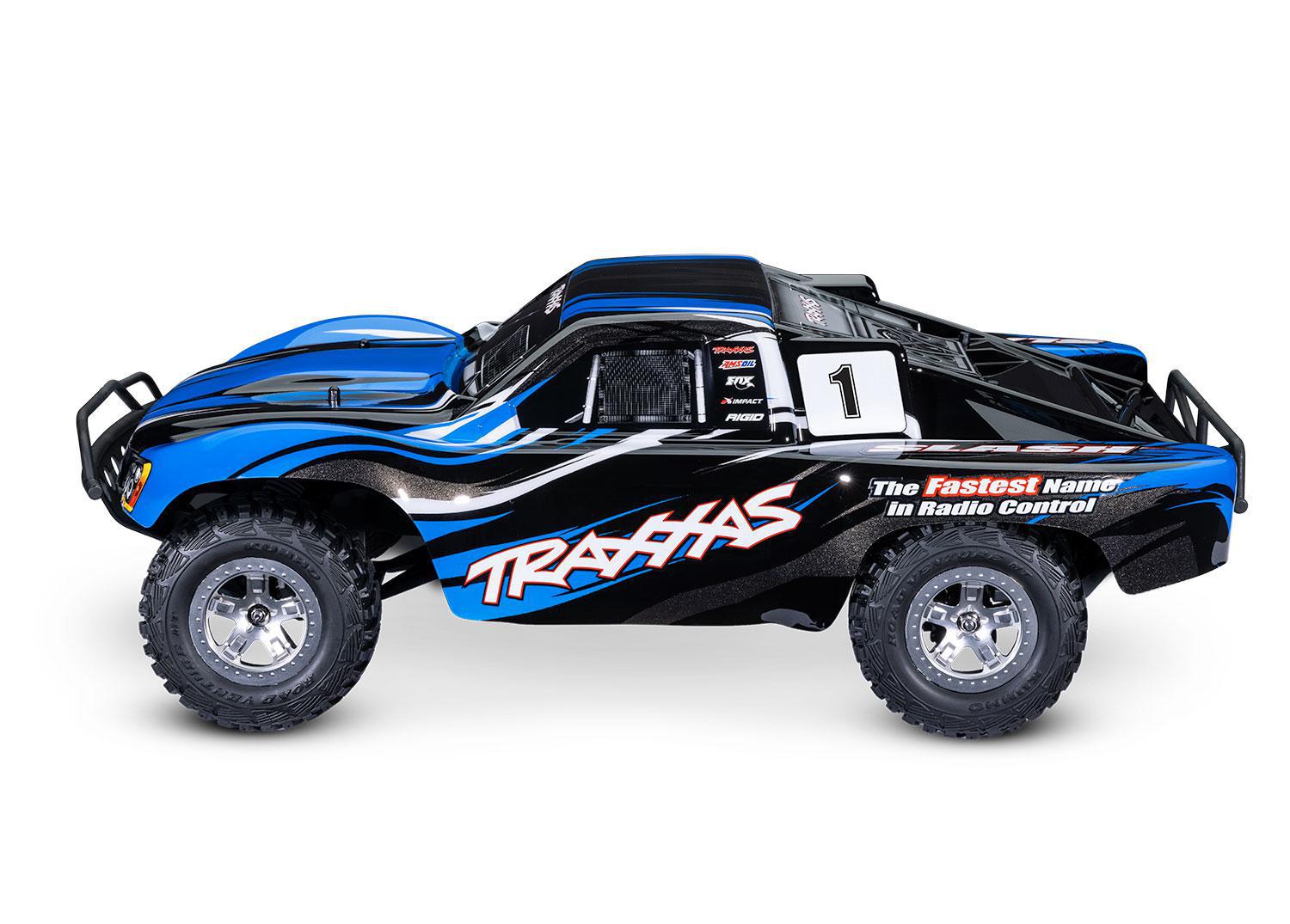 Traxxas Slash 1/10 RTR Electric 2WD Short Course Truck (Blue) (Red)  w/TQ 2.4GHz Radio System 58024-BLUER