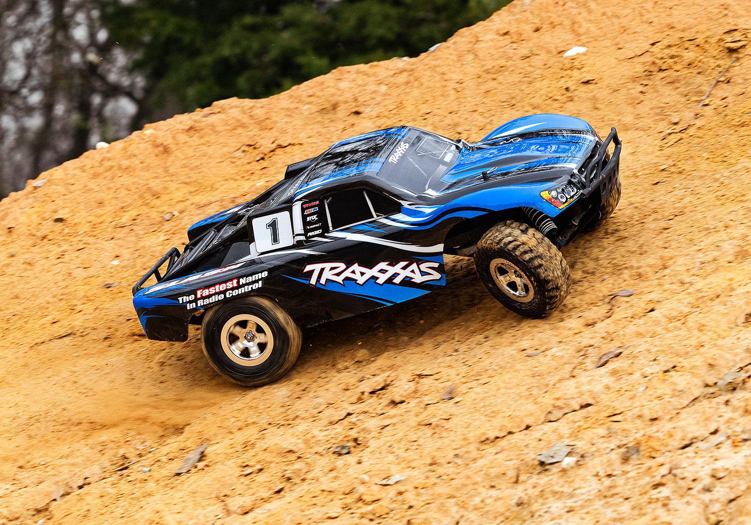 Traxxas Slash 1/10 RTR Electric 2WD Short Course Truck (Blue) (Red)  w/TQ 2.4GHz Radio System 58024-BLUER