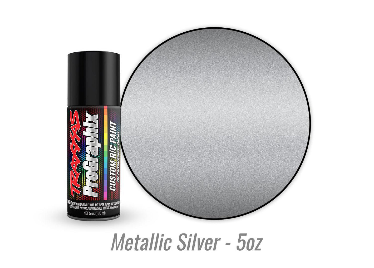 Traxxas ProGraphix "Metallic Silver" Custom R/C Lexan Spray Paint (5oz) 5073