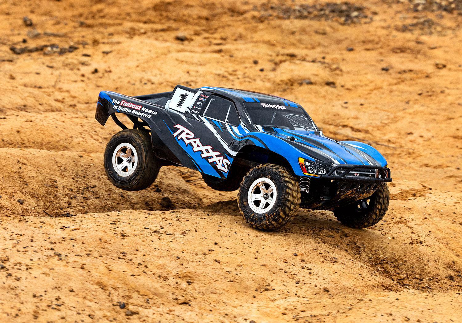 Traxxas Slash 1/10 RTR Electric 2WD Short Course Truck (Blue) (Red)  w/TQ 2.4GHz Radio System 58024-BLUER