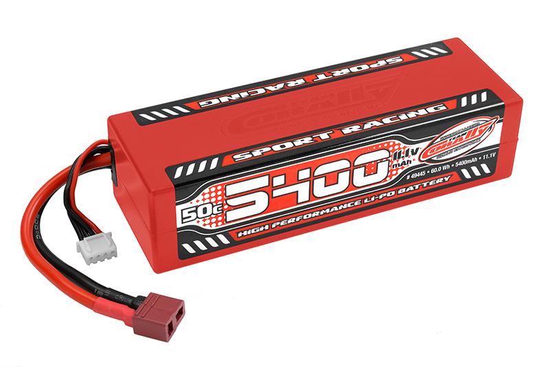 Corally COR49445 5400mAh 11.1v 3S 50C Hardcase Sport Racing LiPo Battery with