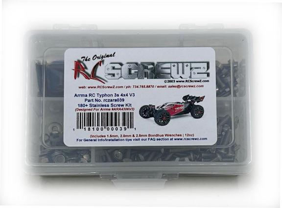 RC Screwz Arrma Typhon 3S 4x4 V5 Stainless Steel Screw Kit RCZARA039