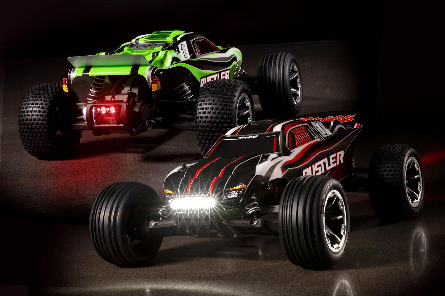 Traxxas Rustler 1/10 RTR Stadium Truck (Green) w/LED Lights 37054-61GRN