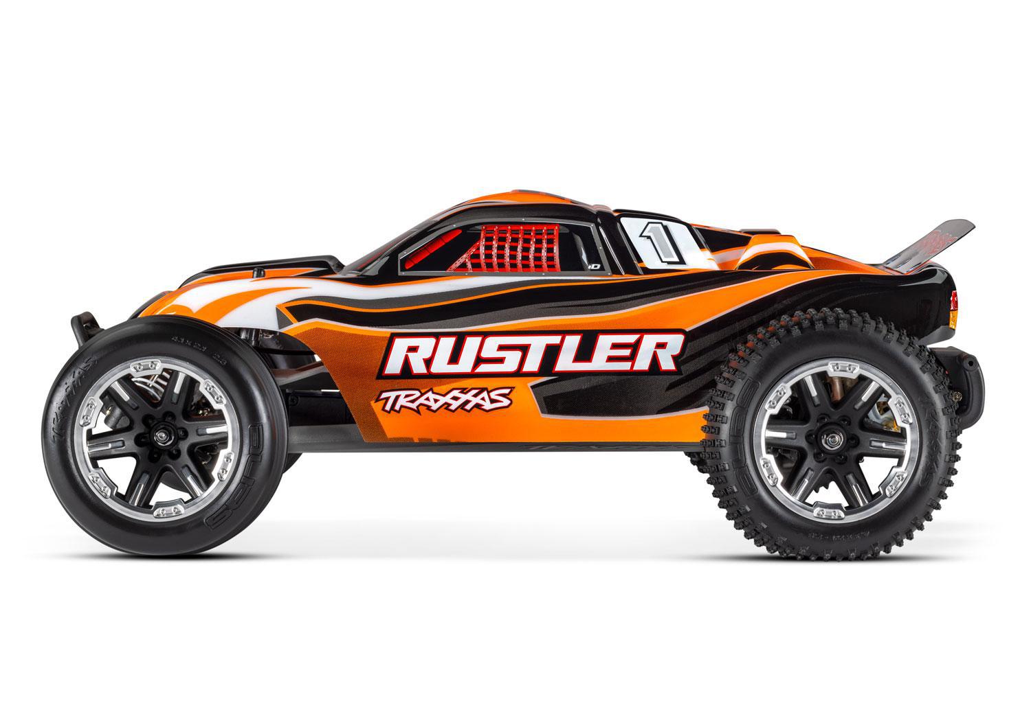 Traxxas Rustler 1/10 RTR Stadium Truck (Orange) w/LED Lights 37054-61ORNG