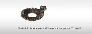 DHK Hobby DHK8381-105 Crown Gear - 41T (Large) & Pinion Gear - 11T (Small)