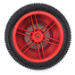 DuraTrax Speed Treads Konekt Pre-Mounted Rear Short Course Tire Set (2) (Satin Chrome/Red) w/12mm Hex DTXC2941