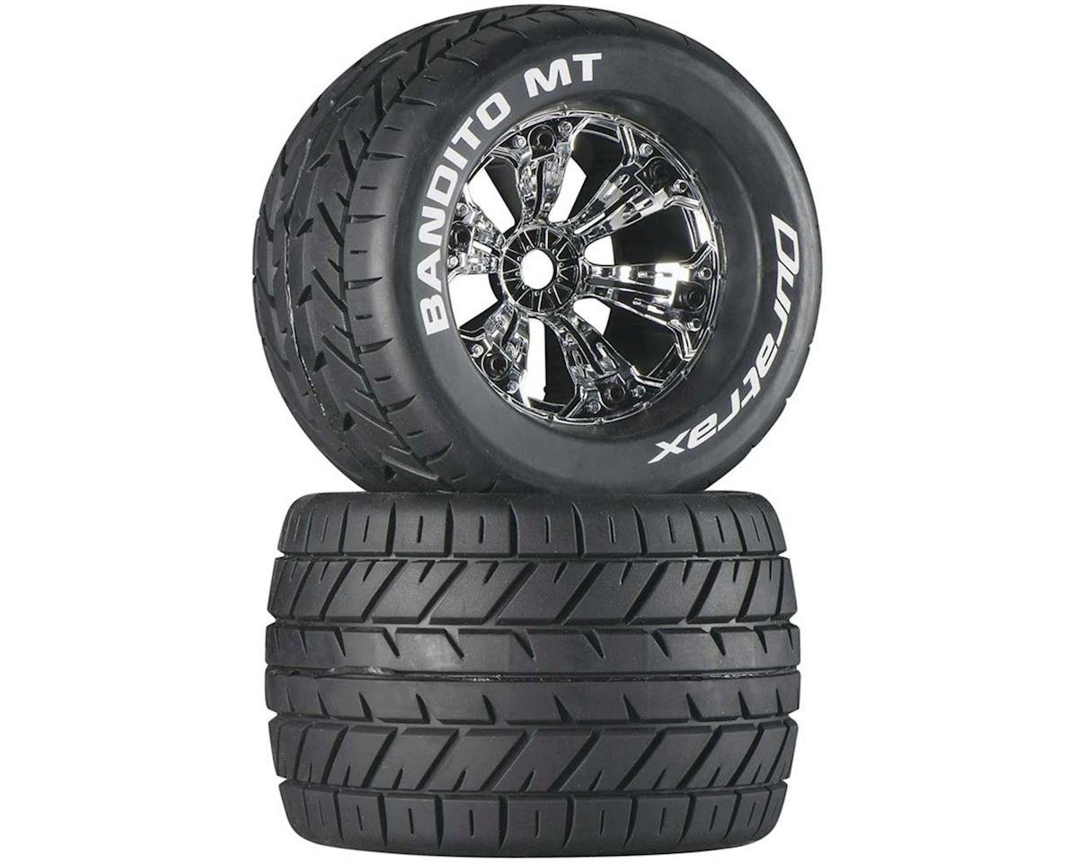DuraTrax Bandito MT 3.8" Mounted 1/2" Offset Tires, Chrome (2) DTXC3577