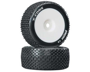 DISCONTINUED DuraTrax 1/8 X-Cons Truggy Tire C2 Mounted 0 Offset (2) DTXC3660