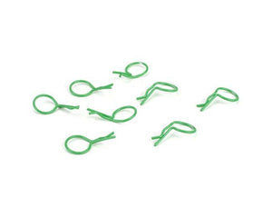 Bent Body Clips Green (8)