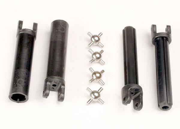 Traxxas Half Shafts, Long Truck (External-Splined (2) & Internal-Splined (2)/ Metal U-Joints (4) 1951