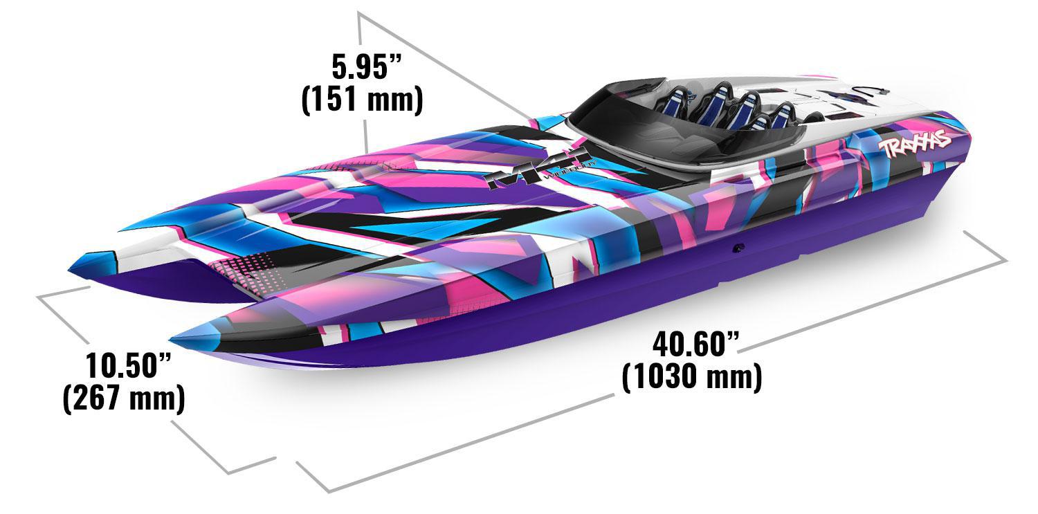 Traxxas DCB M41 Widebody 40" Catamaran High Performance 6S Race Boat (Purple) 57046-4PRPL