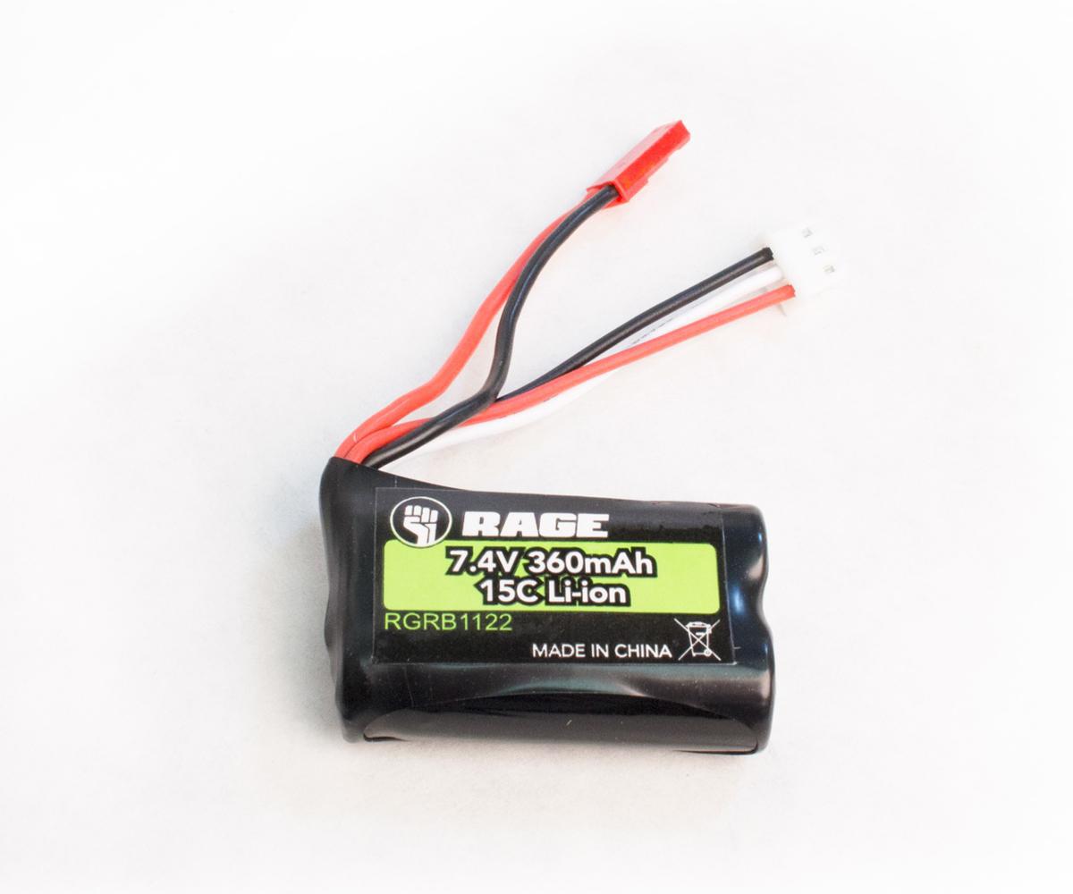 7.4v, 360mAh Li-ion Battery: Aqua Dart