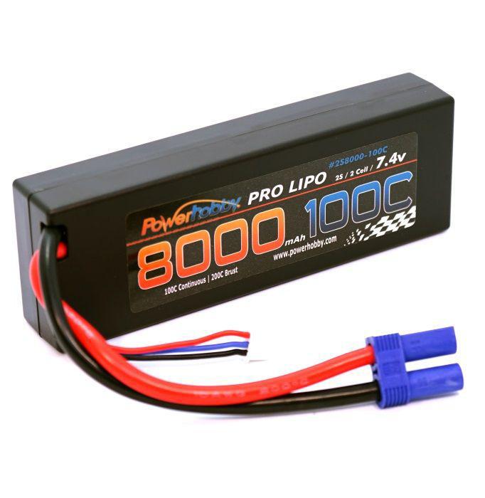 2S 7.4V 8000MAH 100c 200C LiPo EC5