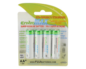 Fuji EnviroMAX AA Super Alkaline Battery (4) FUG4300BP4