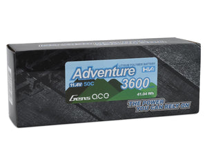 11.4V 3600mAh 3S1P 50C Adventure Lipo Battery:XT60 GEA36003S50X6 Gens Ace