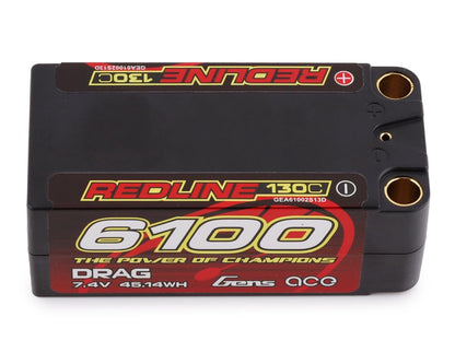 Gens Ace Redline "Drag" 2S 130C LiHV Battery Pack w/8mm Bullets (7.6V/6100mAh) GEA61002S13D