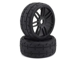 GRP GT - TO1 Revo Belted Pre-Mounted 1/8 Buggy Tires (Black) (2) (S1) w/17mm Hex GRPGTX01-S1