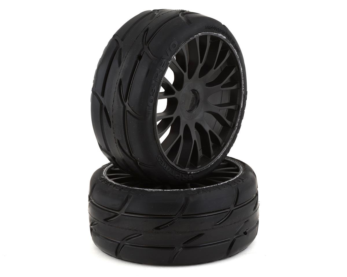 GRP GT - TO3 Revo Belted Pre-Mounted 1/8 Buggy Tires (Black) (2) (XM3) w/FLEX Wheel GRPGTX03-XM3