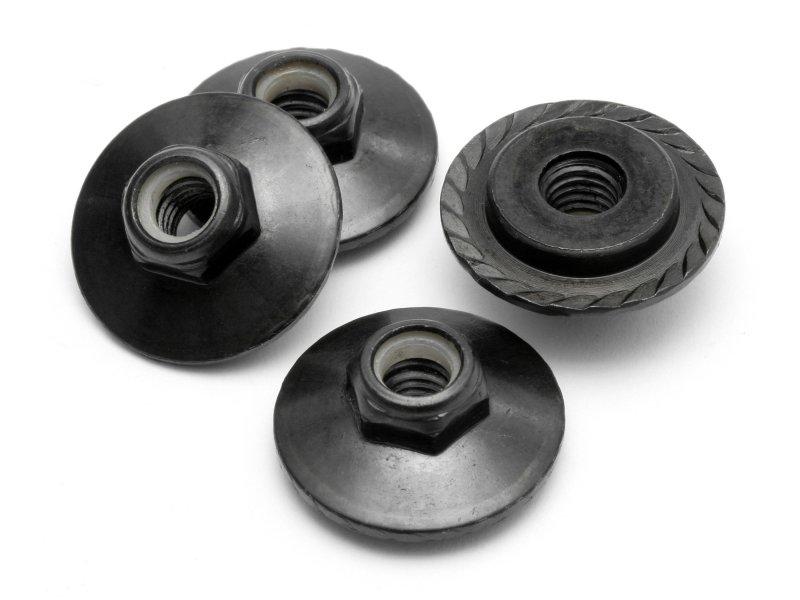 HPI Racing HPIZ680 Flanged Lock Nut M5X8mm Black/4pcs)