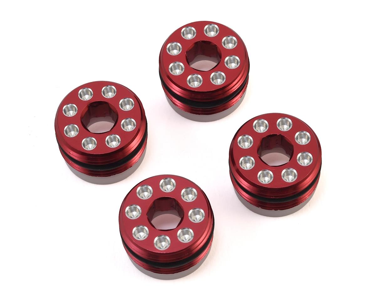 Hot Racing Arrma 1/8 Aluminum Delrin Cap Hub Nut (Red) HRAAON21N02