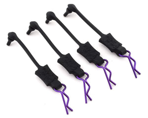 Hot Racing 1/10 Body Clip Retainers (Purple) (4) HRABWP39T07