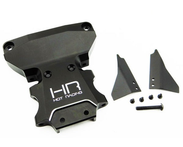 Hot Racing Black Aluminum Rear Bulkhead HRALCF0901