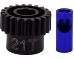 Steel Pinion Gear, 21 Tooth, 0.6 Module, for 5mm/1/8in Motor Shafts